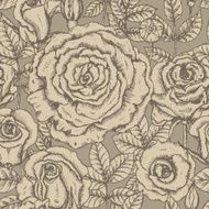 Seamless pattern with graphic roses