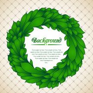 Floral wreath of green leaves