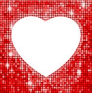 Red fame in the shape of heart EPS 8 N2