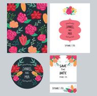 Collection of wedding floral cards N2