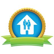 Gold love home logo