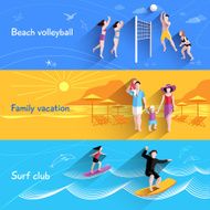 People On Beach Banner