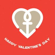 Happy Valentine&#039;s Day Card Vector illustration with heart N2