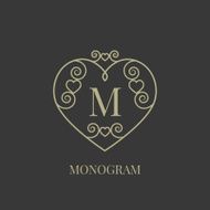 Heart monogram