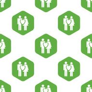 Couple in love pattern