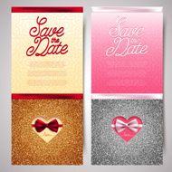 Save the date vector invitation cards