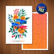 Beautiful Floral Greeting Card Bright illustration N17