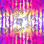 Vector background with the sights of Paris N2