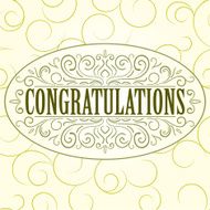 Vector vintage Congratulations card N10