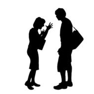 Vector silhouette of a couple N115