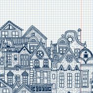 Hand-drawn old town N2