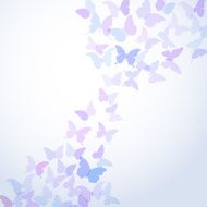 blue card design summer butterflies set on white background Vector