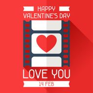 Happy Valentine&#039;s illustration in flat style N7