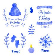 Vector Illustration Hand-painted watercolor design elements N23