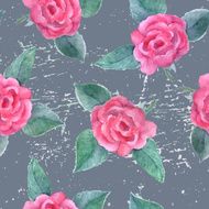 Seamless pattern with watercolor roses N3