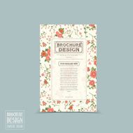 graceful floral brochure template design N2