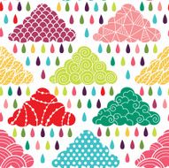 Rain seamless pattern N9