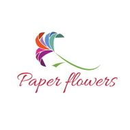Vector illustration icon of color paper flowers N3