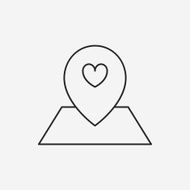 love location line icon N4