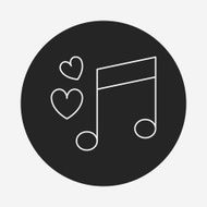 love music line icon N3