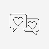 love message line icon N28