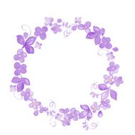 Hand painted Watercolor flowers wreath N2