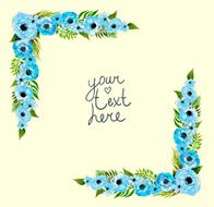 Floral frame with wildflowers N10