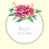 Greeting card with red dahlia N3