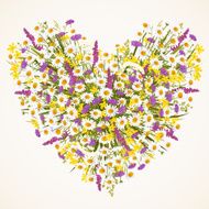 Wild flower heart