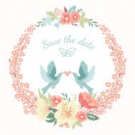 Round floral frame N4