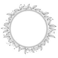 Round floral frame N5