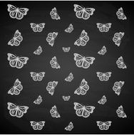 Vintage Chalk Butterfly Texture