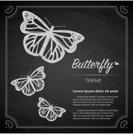 Vintage Chalk Butterfly Copy Space