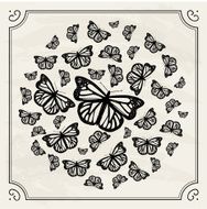 Vintage Butterfly Circle
