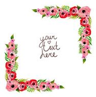 floral frame with pink flowers N8