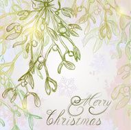 Mistletoe Christmas shimmering background