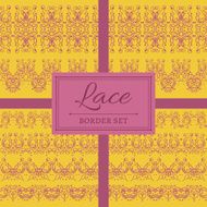 Lace abstract border set N3
