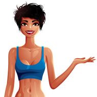 Sexy coquette woman upper body portrait Gorgeous lady N2