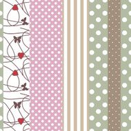Patchwork design pattern background with decorative elements N2