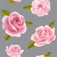 Seamless background with pink roses N4