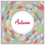 Vector flying leaves background N13