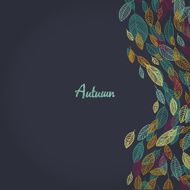 Vector flying leaves background N14