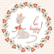 greeting card with cat N5