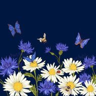 Greeting Card with Blooming Chamomile N6