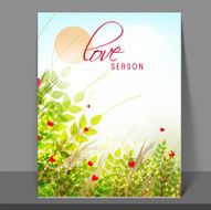 Flyer banner or template for love season