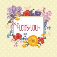 Beautiful Spring and Summer Floral Bouquet for Invitation Card N10