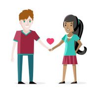 multirracial couple in love