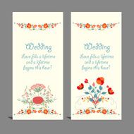 Beautiful vintage wedding invitation cards