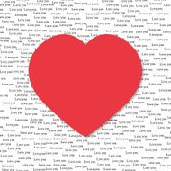 I love you on the background with heart vector illustration
