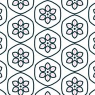 Primitive simple retro seamless pattern with flower